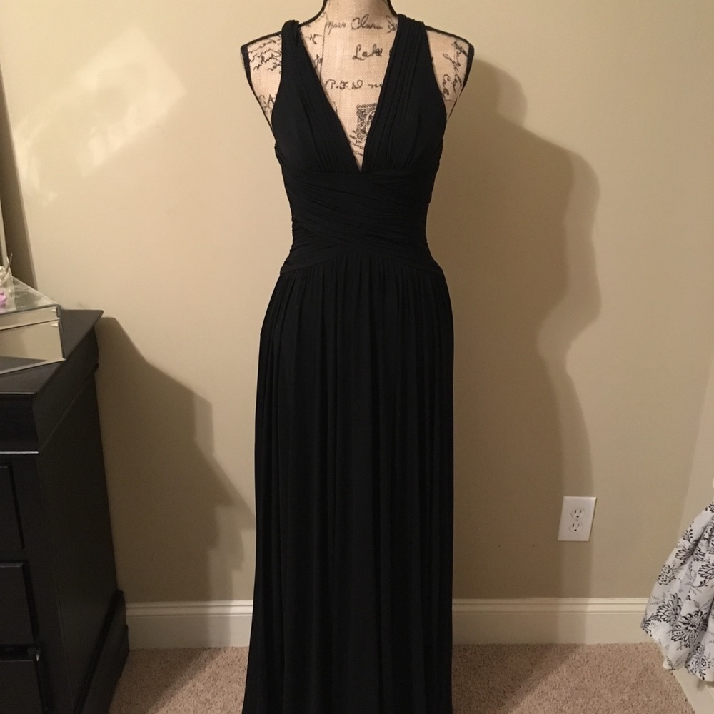 BCBG full length xs black gown